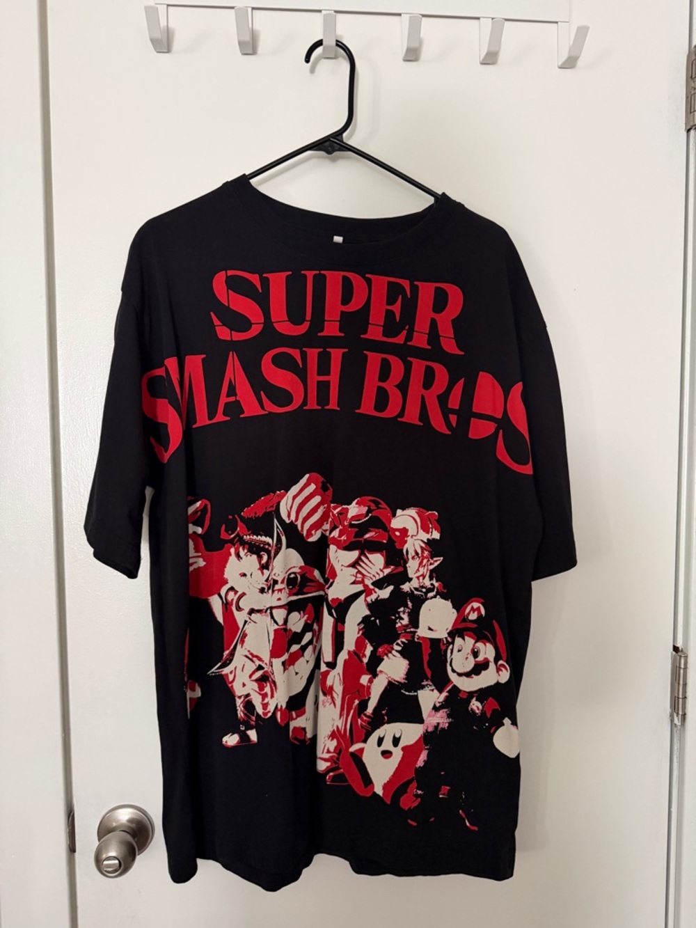 Super Smash Bros Black & Red Graphic Tee